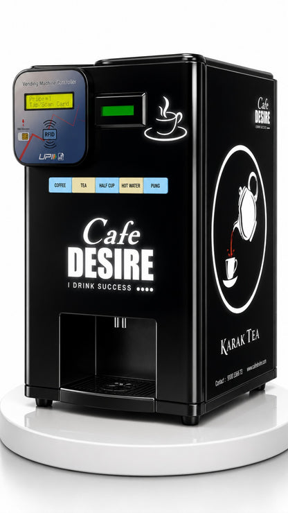 Double Option LED RFID Tea & Coffee Vending Machine