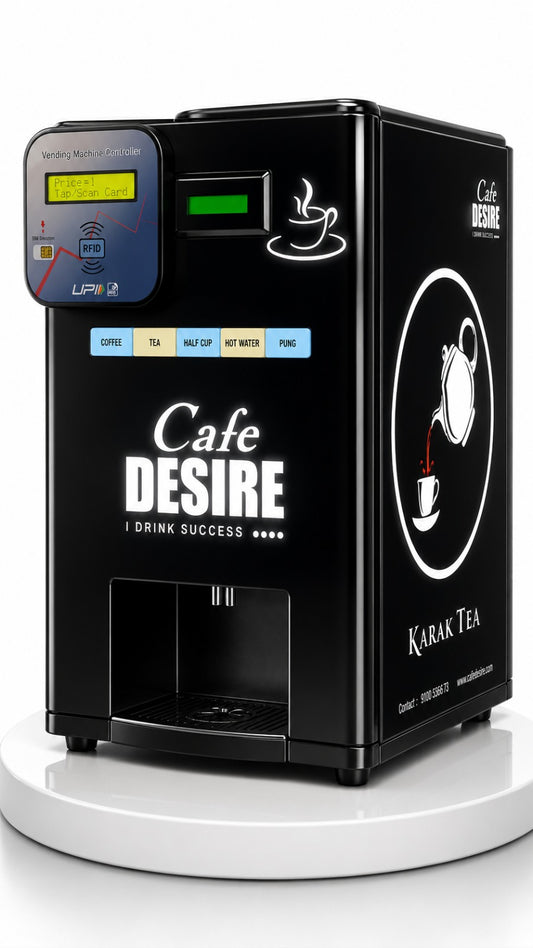 Double Option LED RFID Tea & Coffee Vending Machine