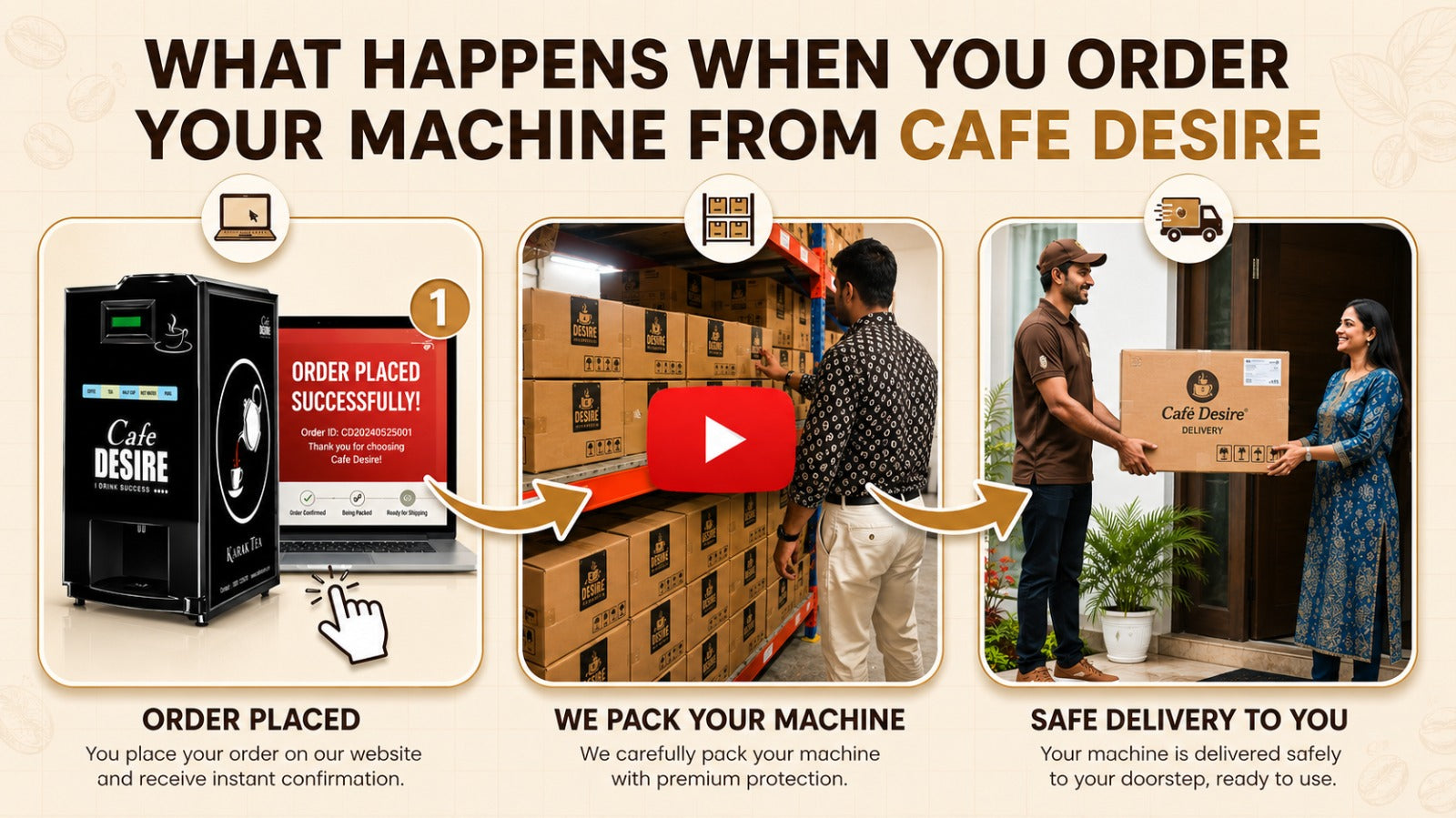 Load video: 2 LANE LED Double Option Tea &amp; Coffee Vending Machine