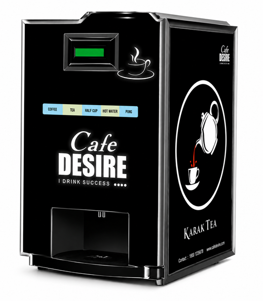 Double Option LED QR Tea & Coffee Vending Machine