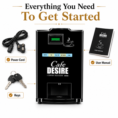 Double Option LED QR Tea & Coffee Vending Machine