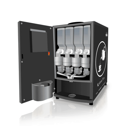 LED - Coffee Machine 4 Lane Multi Water Inlet Coffee and Tea Vending Machine 