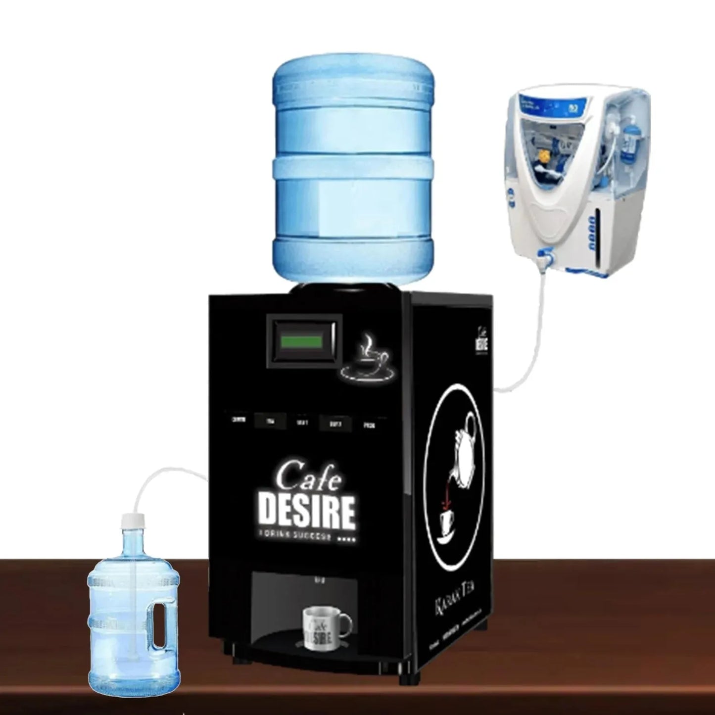 LED - Coffee Machine 4 Lane Multi Water Inlet Coffee and Tea Vending Machine 