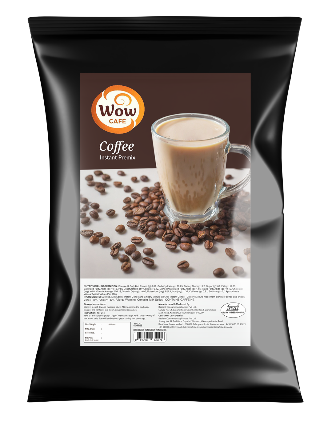 WOW Cafe Coffee Premix 1 Kg