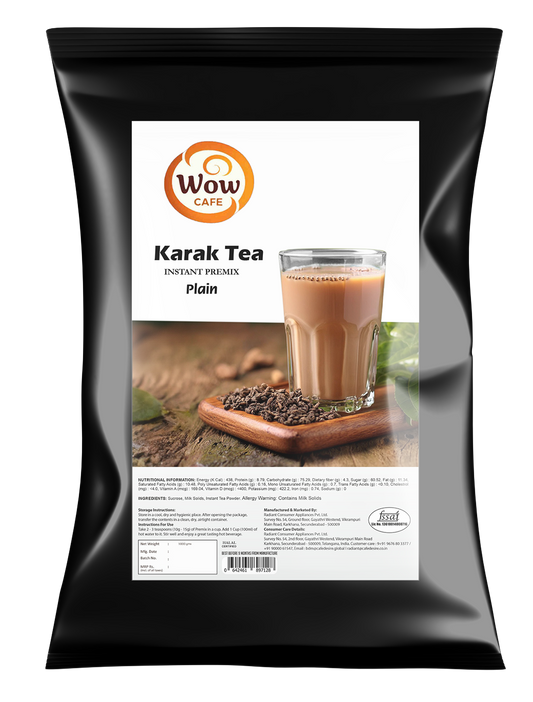 Wow Cafe Plain Tea Premix (1kg)