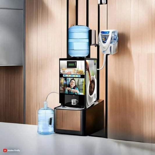 Coffee Machine 4 Lane Multi Water Inlet Coffee and Tea Vending Machine