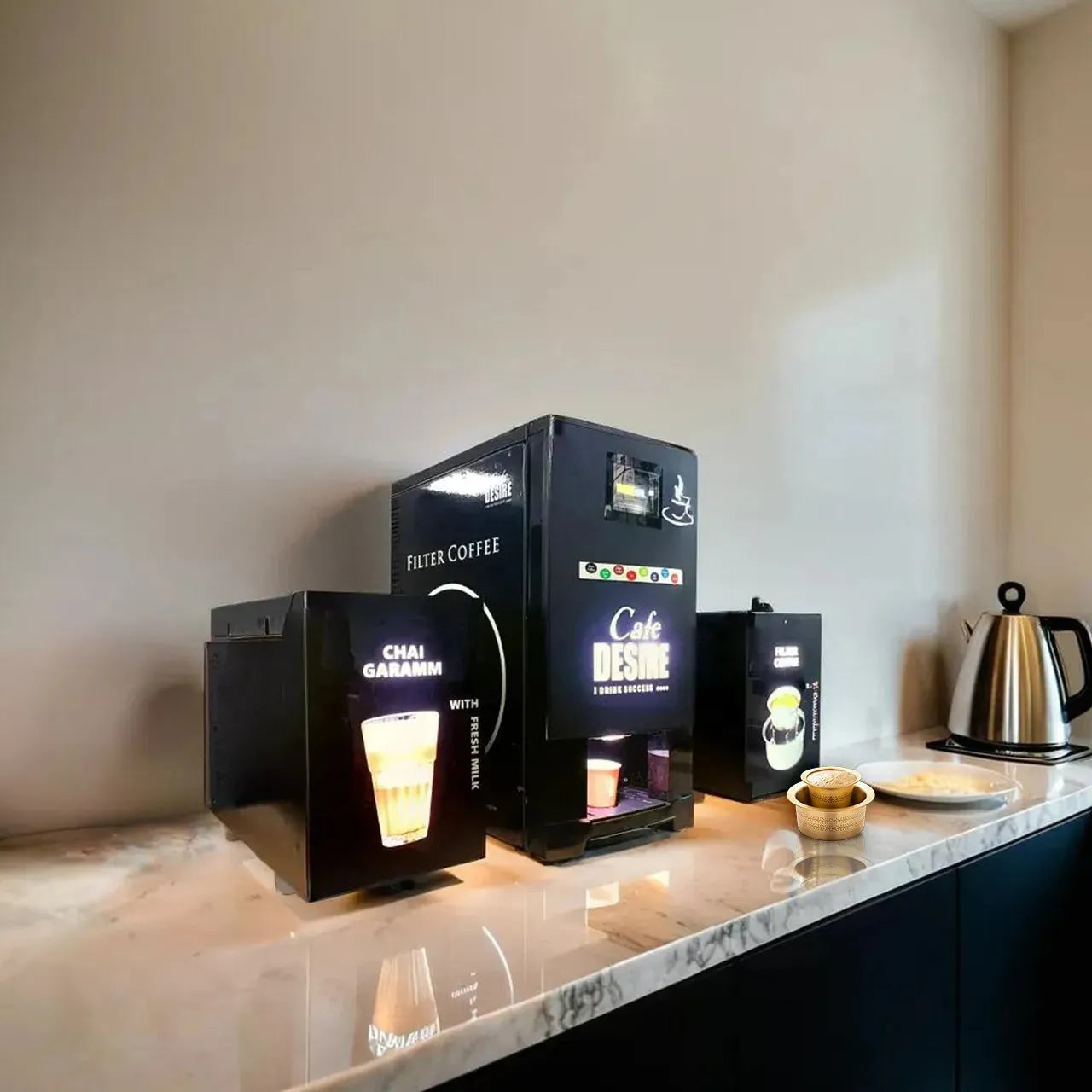 Express Fully Automatic Fresh Milk Coffee Tea Vending Machine | Make with Fresh Milk 