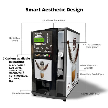 Insta Bean Classic Coffee Vending Machine | 8 Options